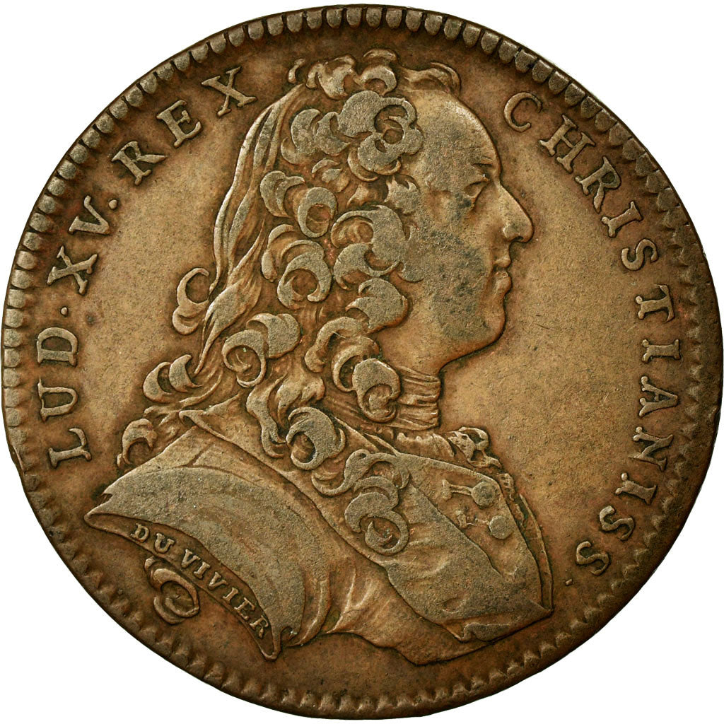 France, Token, Royal, 1737, AU(50-53), Copper, Feuardent:7338