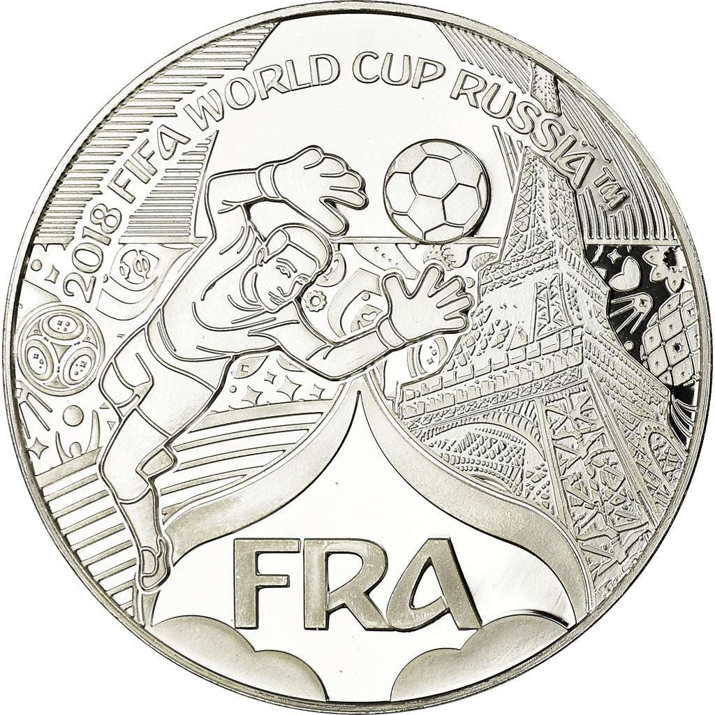 Francja, Medal, Football, FIFA World Cup Russia, 2018, MS(65-70), Srebro