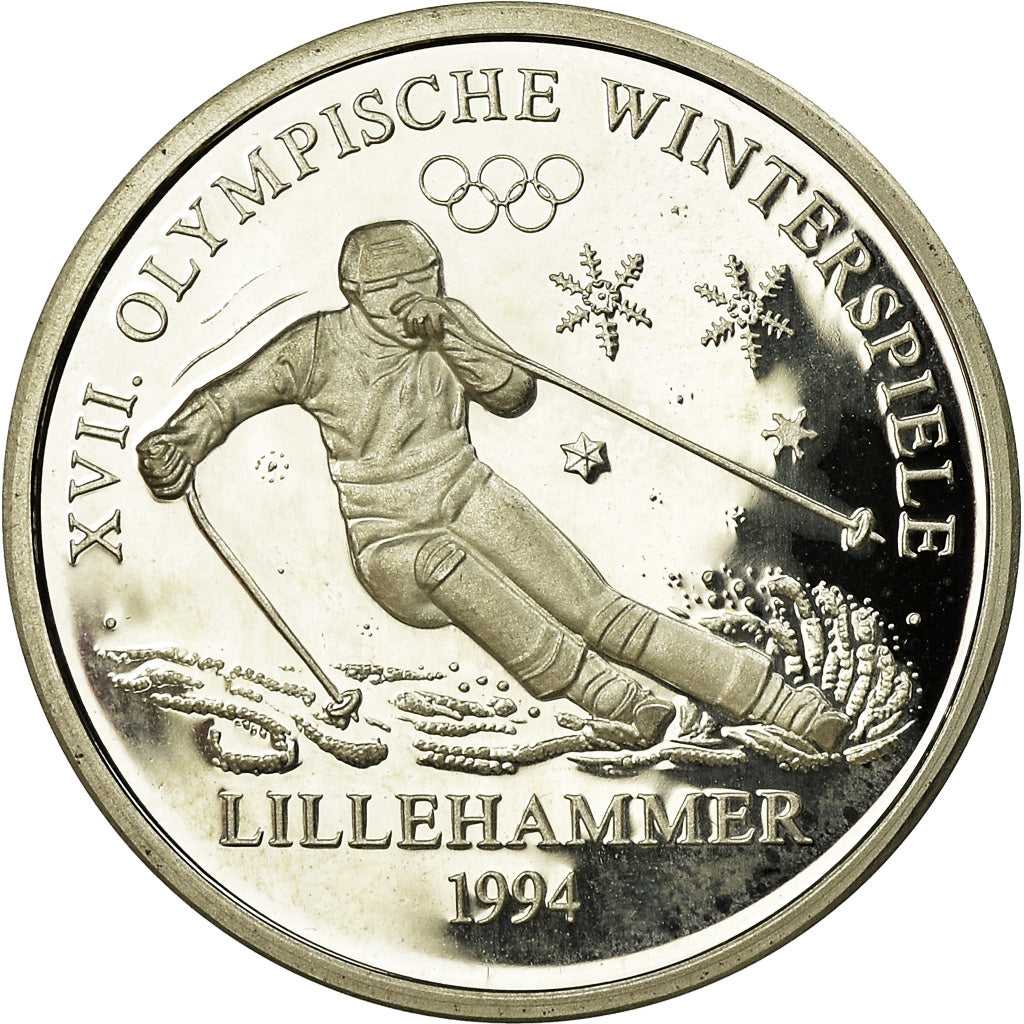 Frankrijk, Medaille, Jeux Olympiques d'Hiver de Lillehammer, 1994, UNC, Zilver