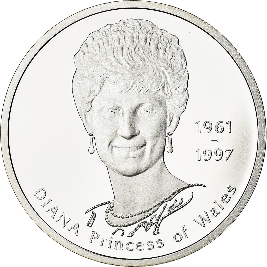 United Kingdom , Médaille, Lady Diana, Westminster Abbey, 1997, FDC, Argent