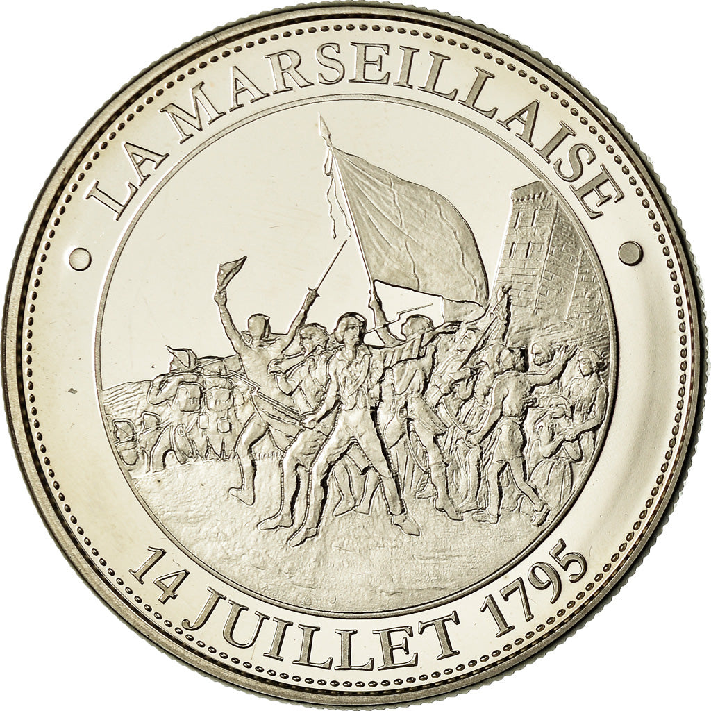 Francia, medaglia, Révolution Française, La Marseillaise, FDC, Rame-nichel