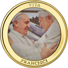 Vatican, Médaille, La Vie du Pape François, FDC, Copper Gilt