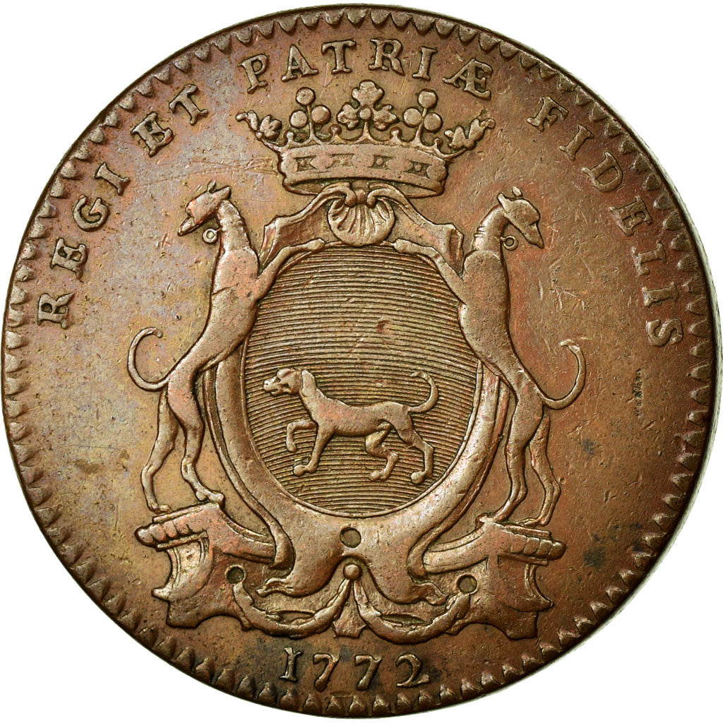 France, Token, Royal, 1772, AU(50-53), Copper, Feuardent:10114