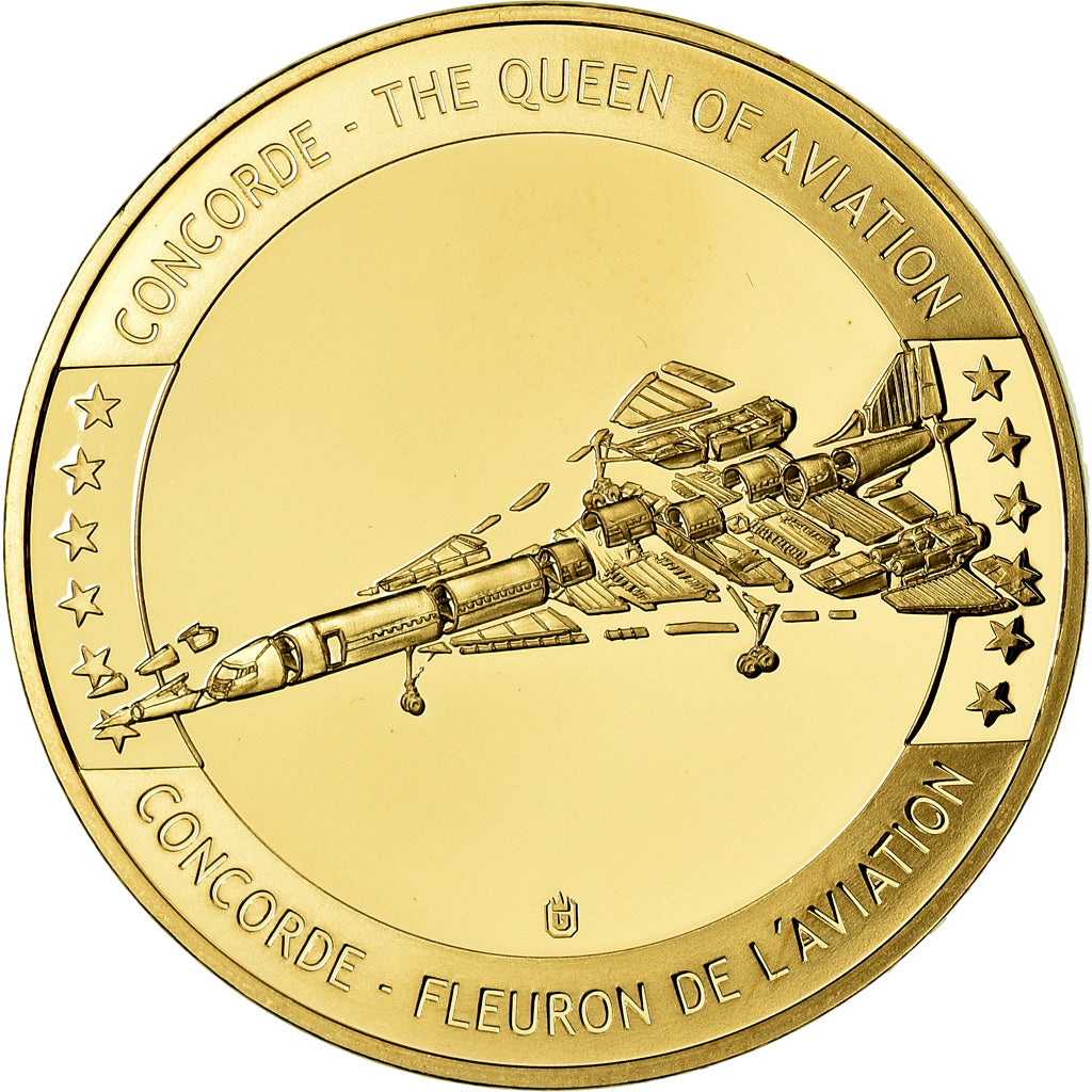 France, Médaille, Concorde, La Légende, Aviation, FDC, Copper Gilt