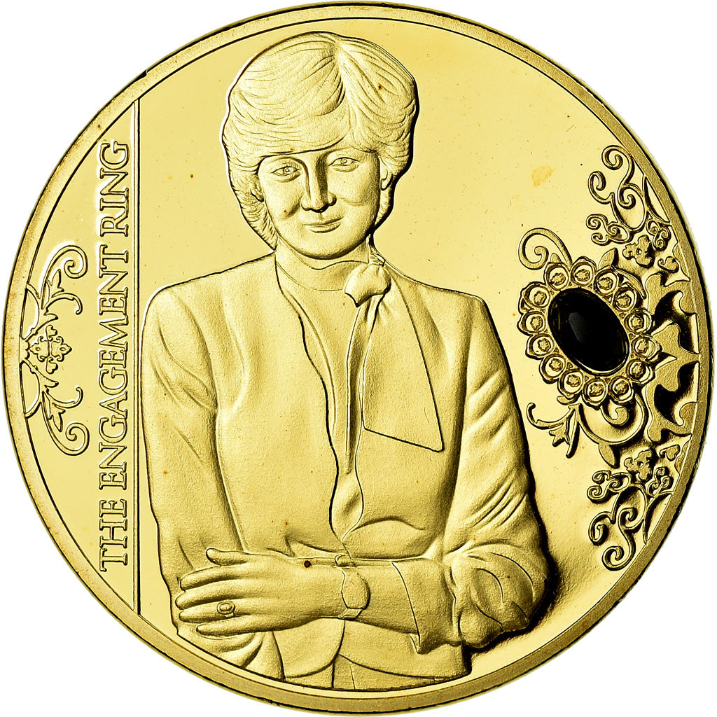 United Kingdom , Medal, La Princesse Diana, The Engagement Ring, MS(65-70)