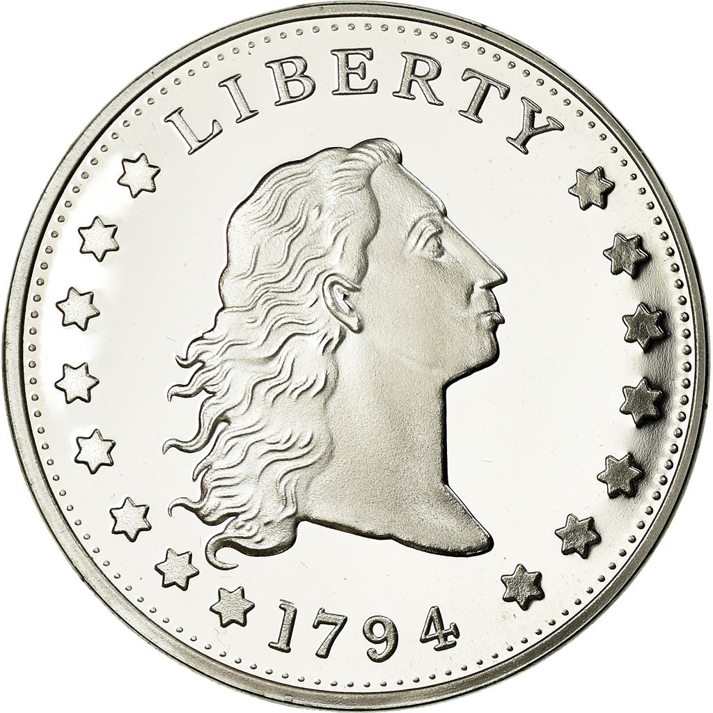 United States of America, Médaille, Reproduction de la Flowing Hair Silver