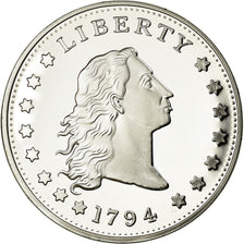 United States of America, Médaille, Reproduction de la Flowing Hair Silver