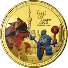 China, Medal, Expo Shangai, 2010, MS(65-70), Copper Gilt