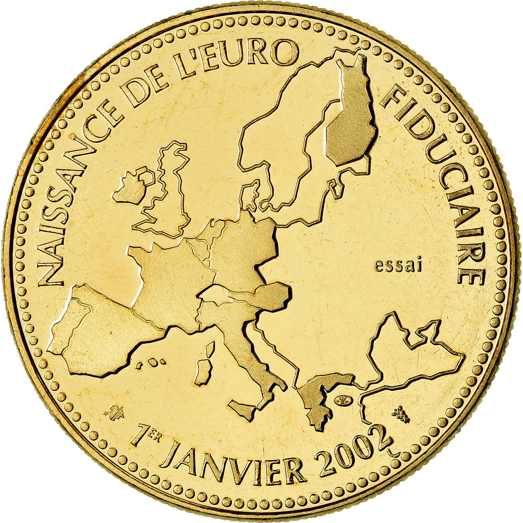 France, Médaille, Naissance de l'Euro Fiduciaire, Politics, Society, War, 2002