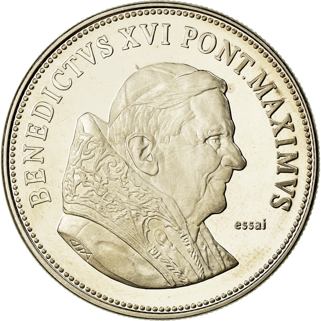 Vatican, Medal, Le Pape Benoit XVI, MS(64), Copper-nickel