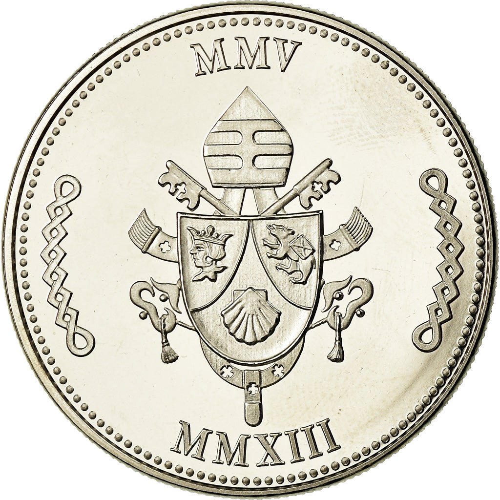 Vatican, Medal, Le Pape Benoit XVI, MS(64), Copper-nickel