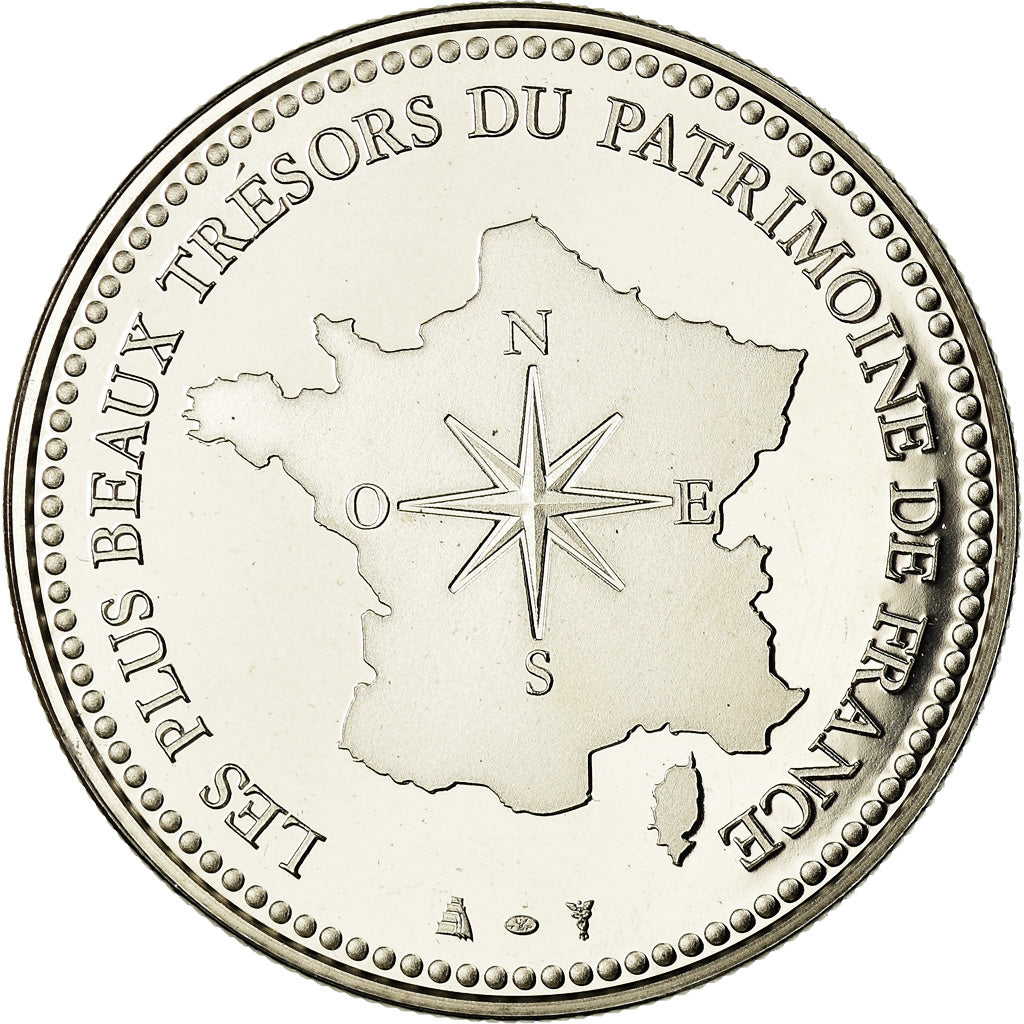 Francia, medaglia, Nimes - La Maison Carrée, FDC, Rame-nichel