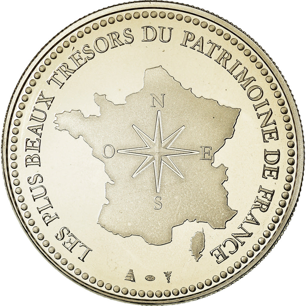 Francia, medaglia, Le Mont Saint-Michel, Arts & Culture, FDC, Rame-nichel