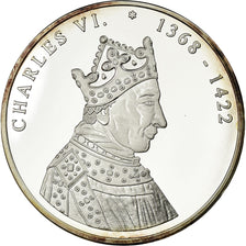 France, Medal, Les Rois de France, Charles VI, History, MS(65-70), Copper Plated