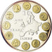 France, Medal, 10 ans de l'Euro, Vatican, 2012, MS(65-70), Copper Plated Silver