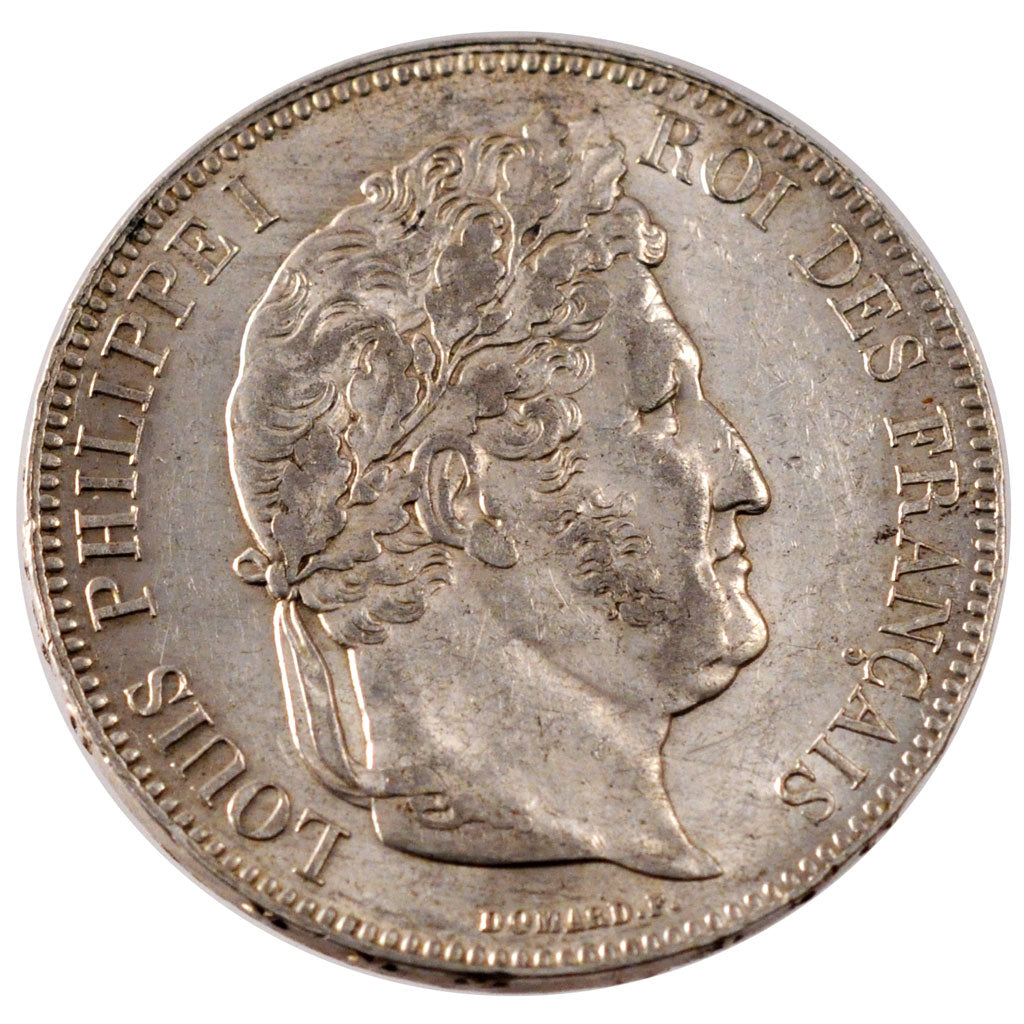 FRANCE, Louis-Philippe, 5 Francs, 1843, Lille, KM #749.13, AU(50-53), Silver,...