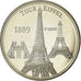 Francia, medalla, Paris - La Tour Eiffel, SC, Cobre - níquel