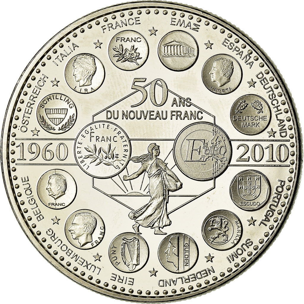 França, Medal, L'Europe des XXVII, 50 ans du nouveau Franc, Políticas