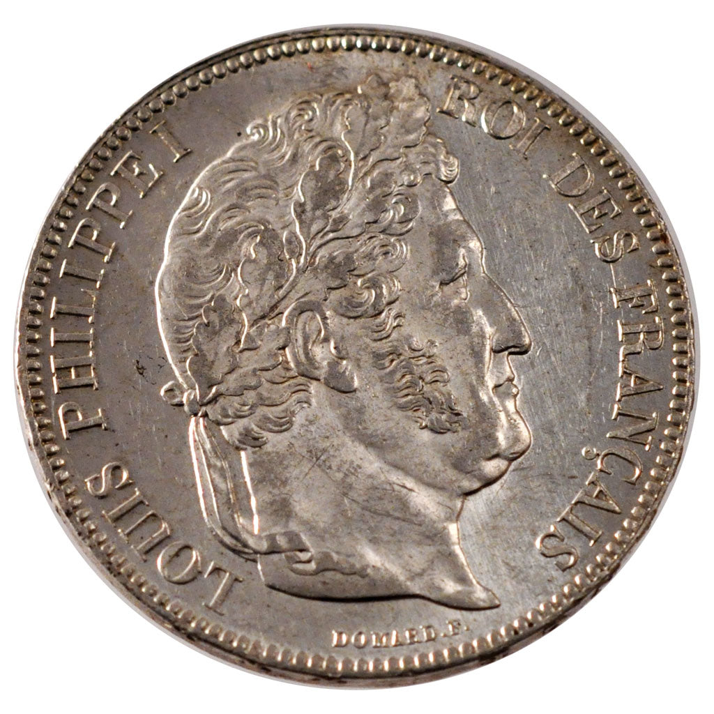 Louis Philippe Ier, 5 Francs Tête laurée, 1843 W, PCGS MS62