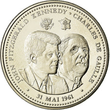 Francia, medaglia, Vème République, Fitzgérald Kennedy-De Gaulle, Politics