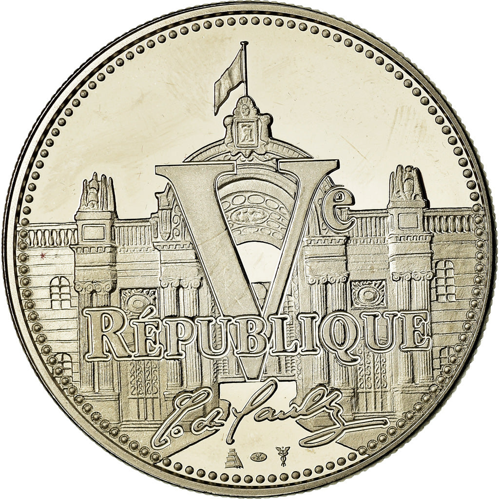 Francia, medaglia, Vème République, Fitzgérald Kennedy-De Gaulle, Politics