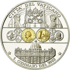 Vatican, Medal, Entrée dans l'Euro, 2002, MS(65-70), Copper Plated Silver