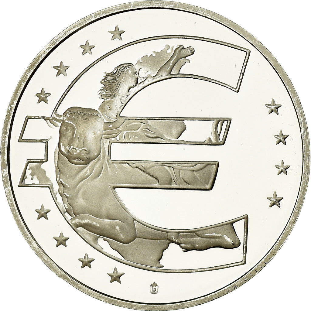 Vatican, Medal, Entrée dans l'Euro, 2002, MS(65-70), Copper Plated Silver