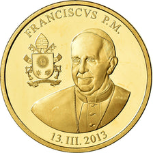 Vatican, Medal, Le Pape François, 2013, MS(64), Copper Gilt