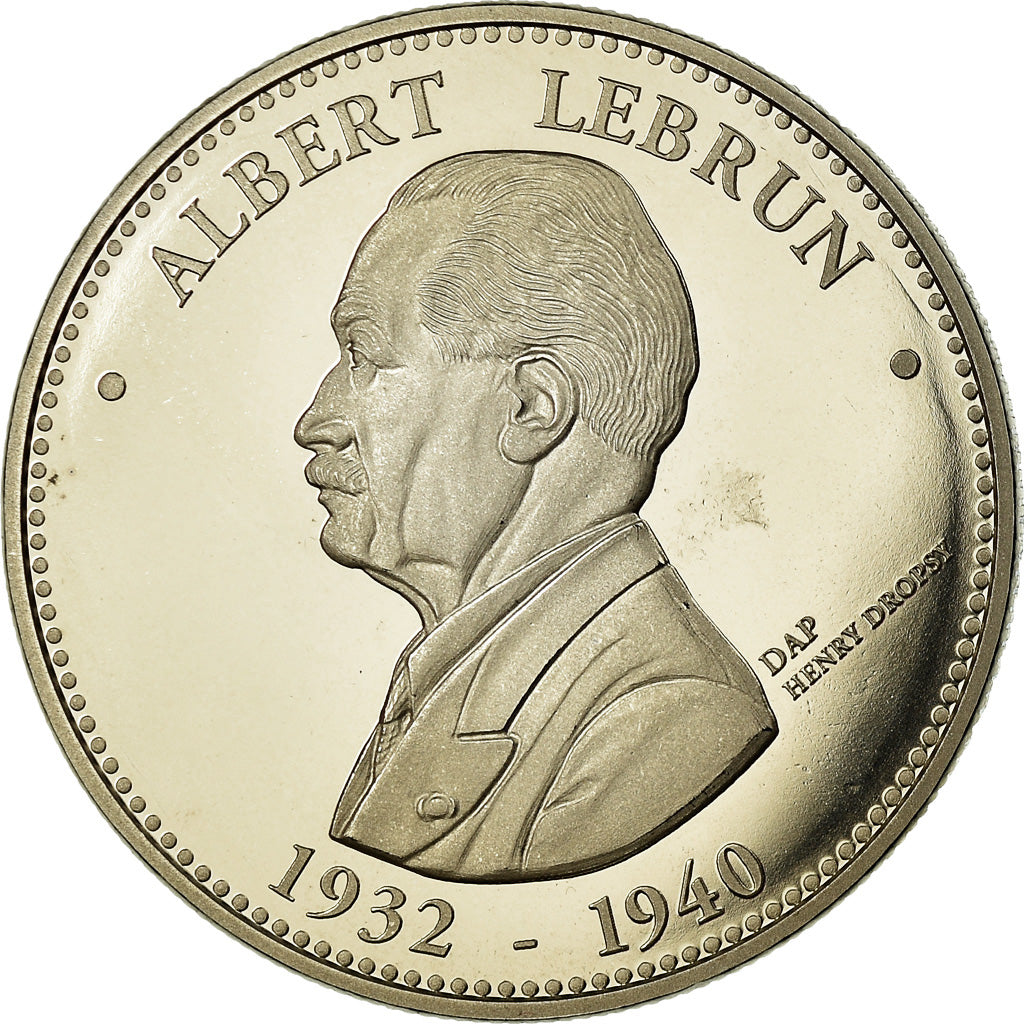 France, Medal, Les Présidents de la République, Albert Lebrun, MS(65-70)