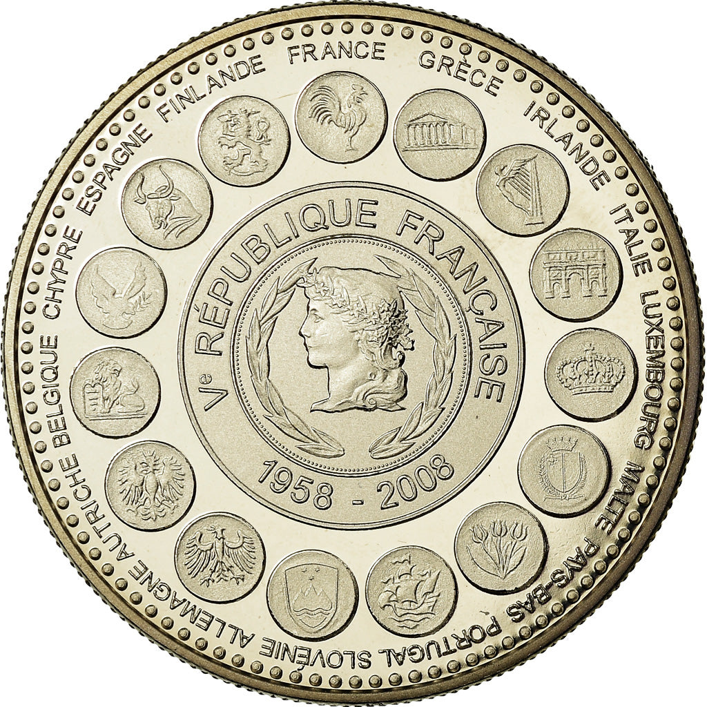 Francia, medaglia, L'Europe des XXVII, Veme République, Politics, Society, War