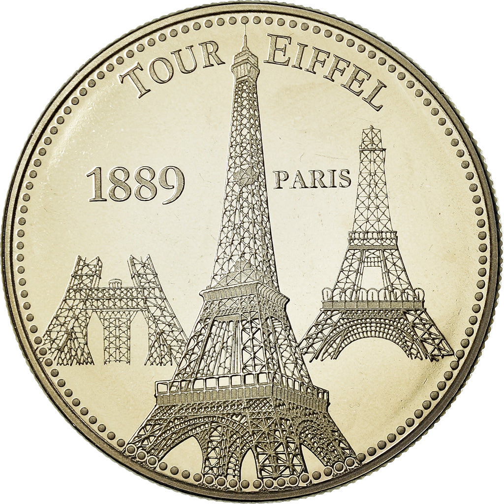 France, Medal, Paris - La Tour Eiffel, MS(65-70), Copper-nickel
