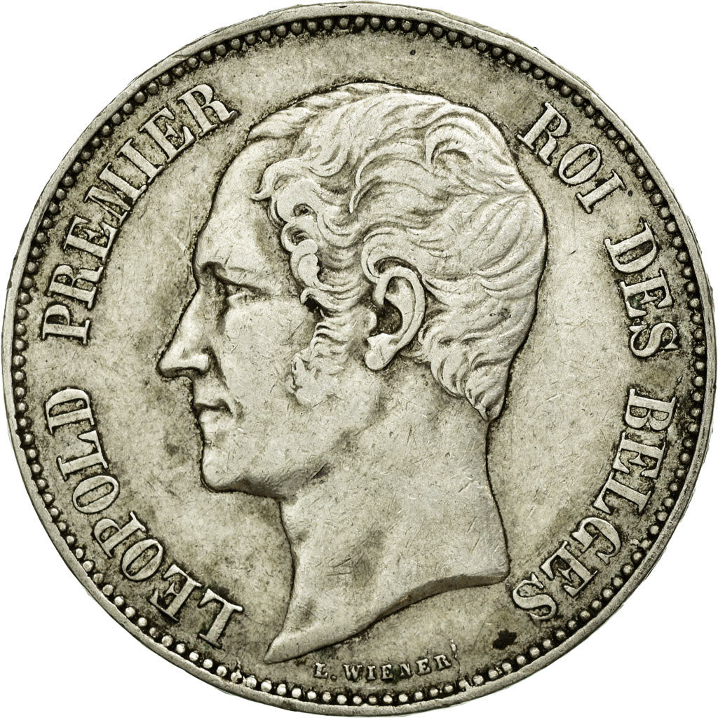 Coin, Belgium, Leopold I, 5 Francs, 5 Frank, 1850, EF(40-45), Silver, KM:17
