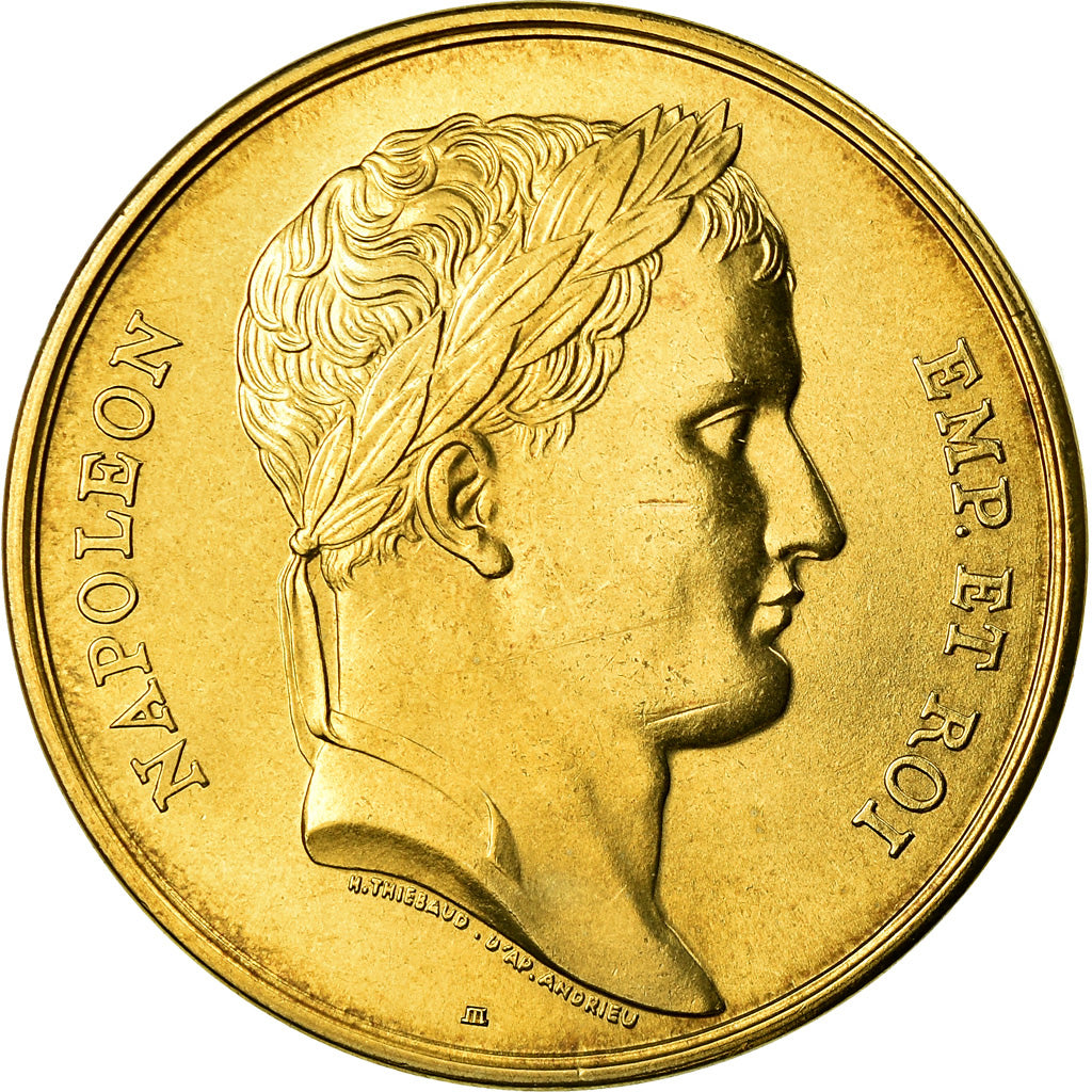 França, Medal, Le sacre de Napoléon Ier par Pie VII, MS(65-70), Cobre Dourado