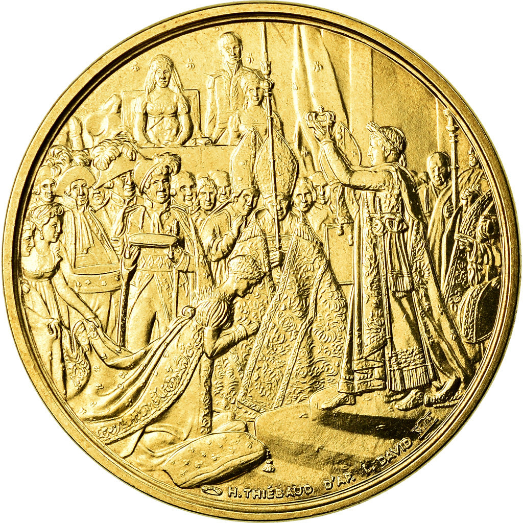 França, Medal, Le sacre de Napoléon Ier par Pie VII, MS(65-70), Cobre Dourado