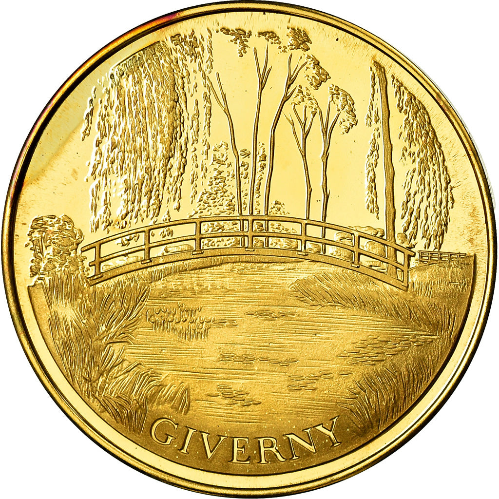 France, Médaille, Giverny - Fondation Claude Monet - le pont, Arts & Culture