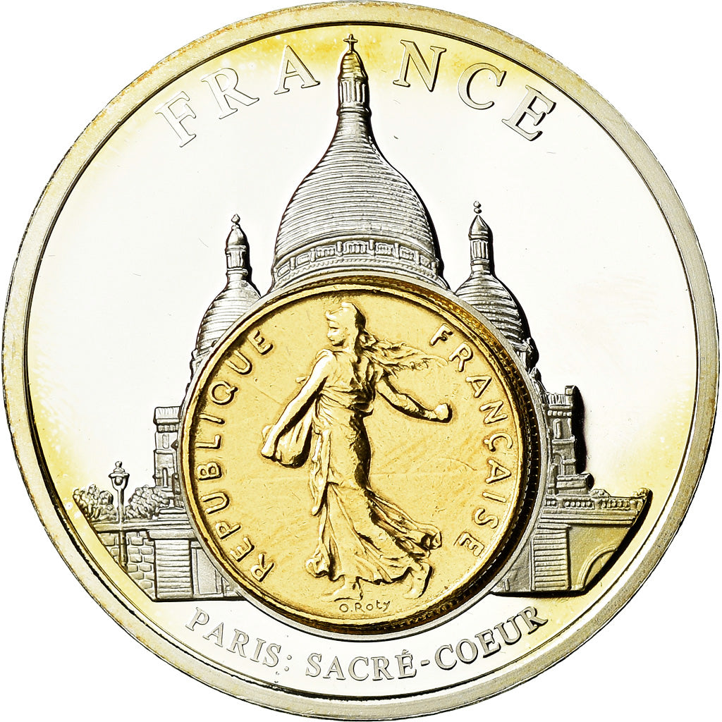 Frankrijk, Medaille, Monnaies Européennes, Sacré-Coeur, Paris, UNC-