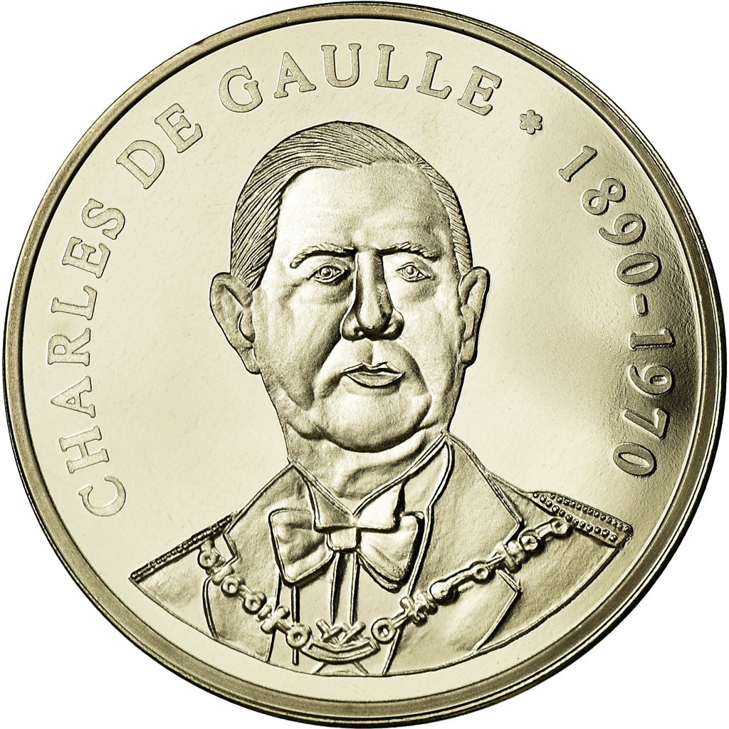 Frankrijk, Medaille, Charles De Gaulle, History, FDC, Verzilverd koper