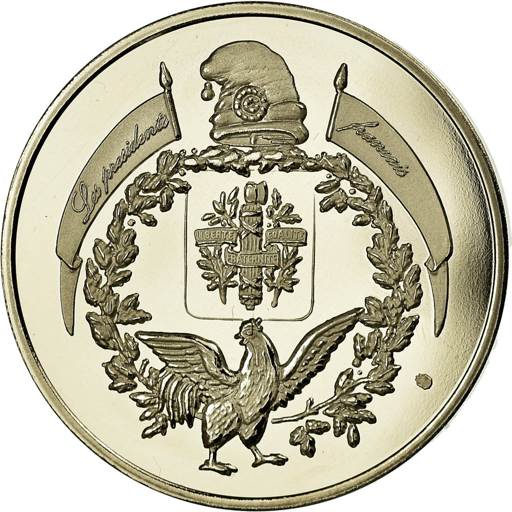 Frankrijk, Medaille, Charles De Gaulle, History, FDC, Verzilverd koper