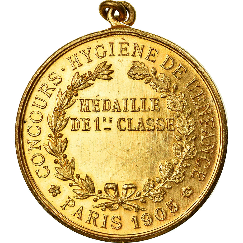 Francja, Medal, Concours, Hygiène de l'Enfance, Paris, 1905, MS(60-62), Pokryty