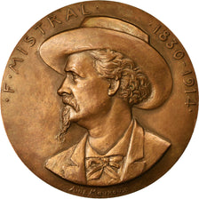 France, Medal, Frédéric Mistral, Ecrivain de Provence, Arts & Culture, 1914