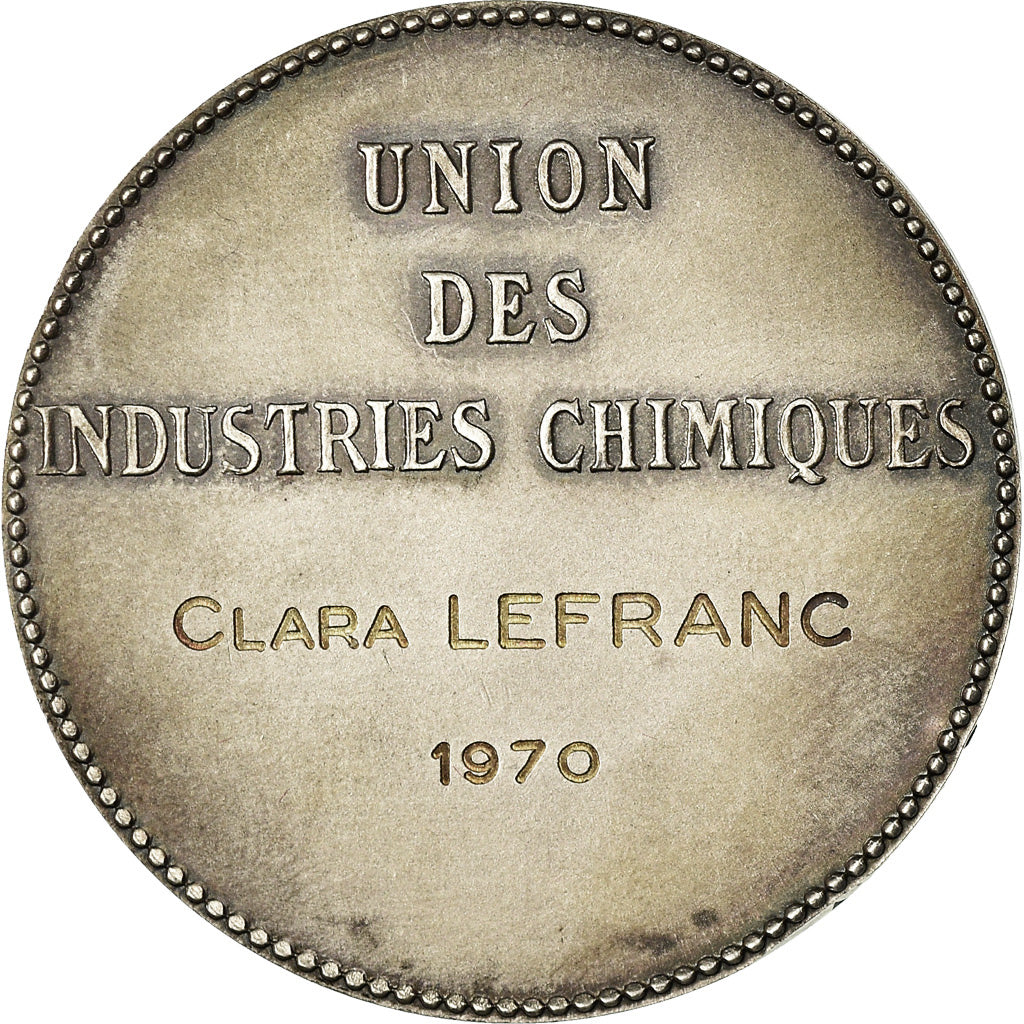 Frankrijk, Medaille, Union des Industries Chimiques, 1970, PR+, Zilver