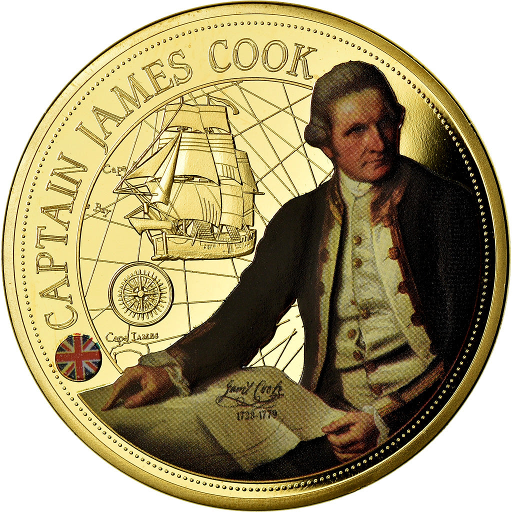 Great Britain, Medal, The Greatest Explorers, James Cook, Shipping, MS(65-70)