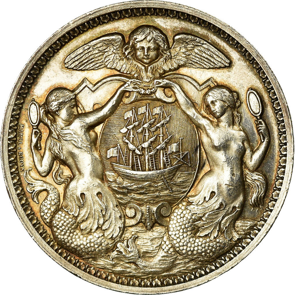 France, Medal, Régates, Ville de Dieppe, Shipping, 1880, Hamel, MS(60-62)