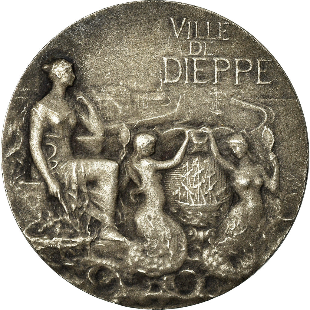 France, Medal, Banque, Caisse d'Epargne de Dieppe, EF(40-45), Silver