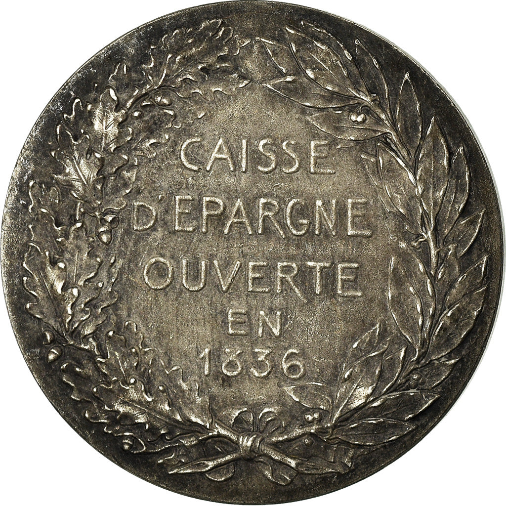 France, Medal, Banque, Caisse d'Epargne de Dieppe, EF(40-45), Silver