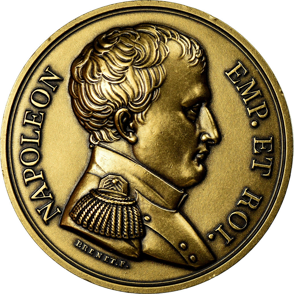 France, Medal, Napoléon Empereur et Roi, History, Denon, Restrike, MS(65-70)