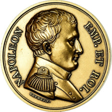 France, Medal, Napoléon Empereur et Roi, History, Denon, Restrike, MS(65-70)