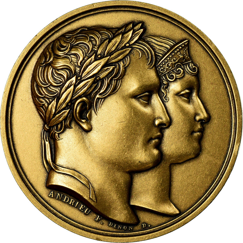 France, Medal, Napoléon Ier et Joséphine, History, Denon, Restrike, MS(65-70)