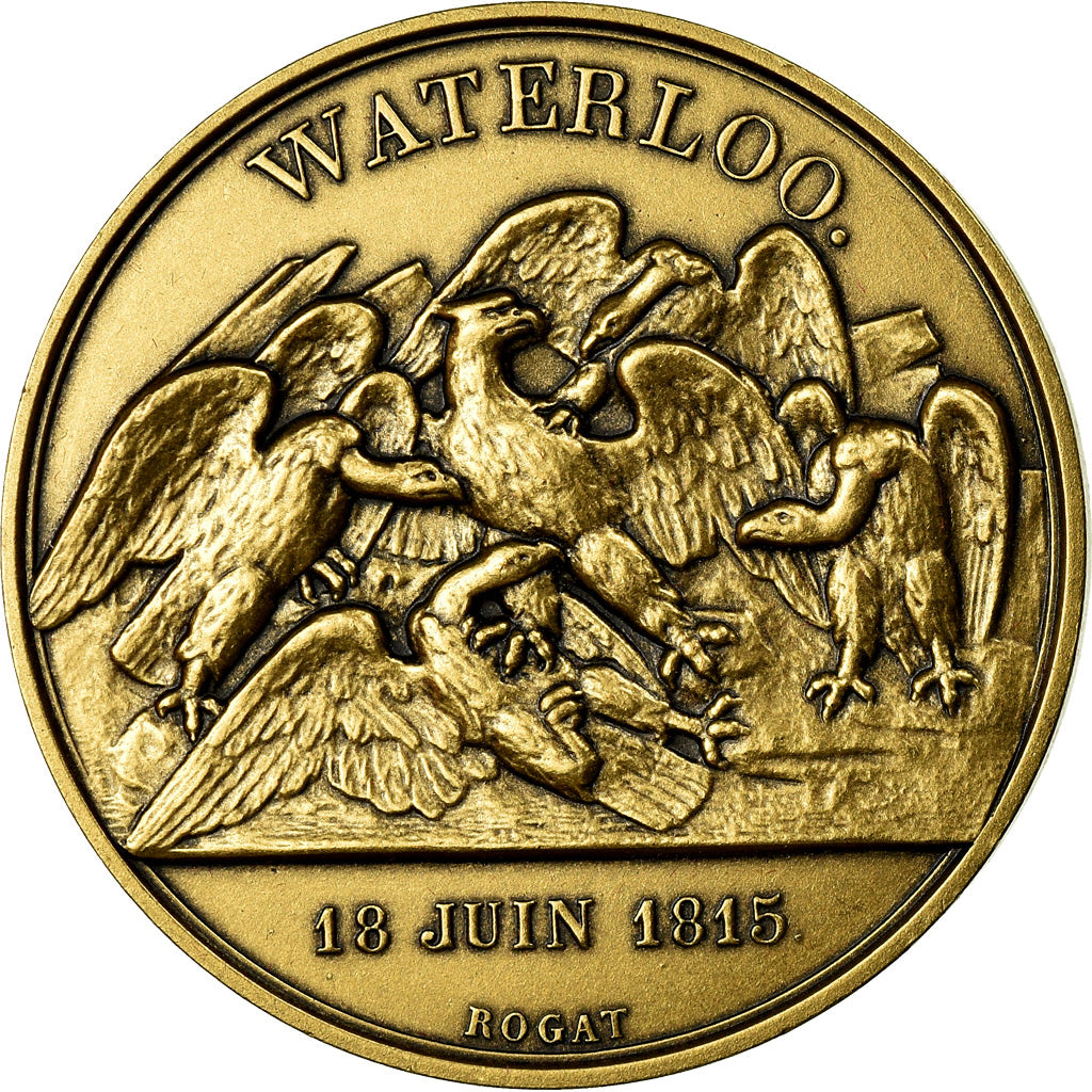 France, Medal, Napoléon Ier, Bataille de Waterloo (1815), Denon, Restrike