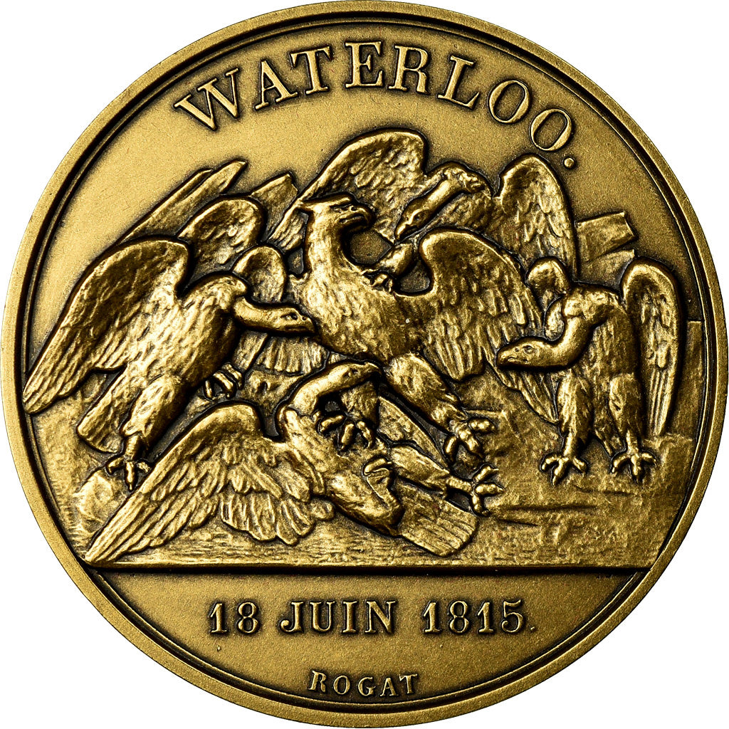 France, Medal, Napoléon Ier, Bataille de Waterloo (1815), Denon, Restrike